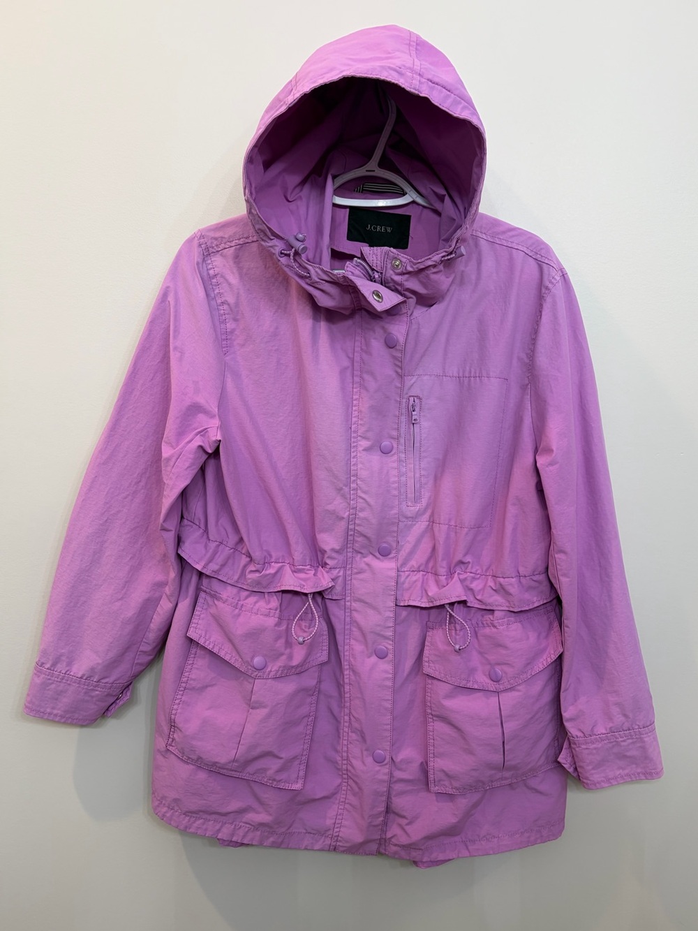 J.Crew Women’s  Perfect Lightweight Rain Jacket Coat Size  M Adjustable Waist